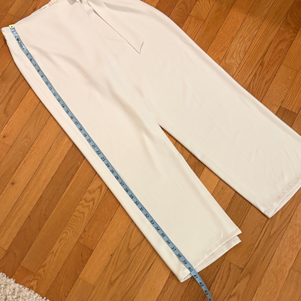 HALARA Ivory Wide-Leg Tie-Waist Pants - Picture 8 of 13